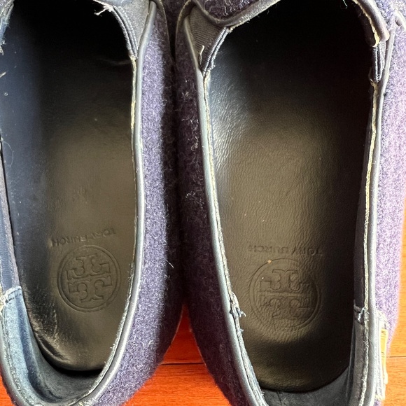 TORY BURCH Navy Olive Stardust Slip-on Sneaker Ombre Wool Flats shoes size 6 - Picture 6 of 6